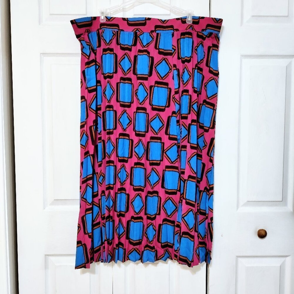 NWT Abbott Elementary Mid Rise Midi Pleated Skirt 3X